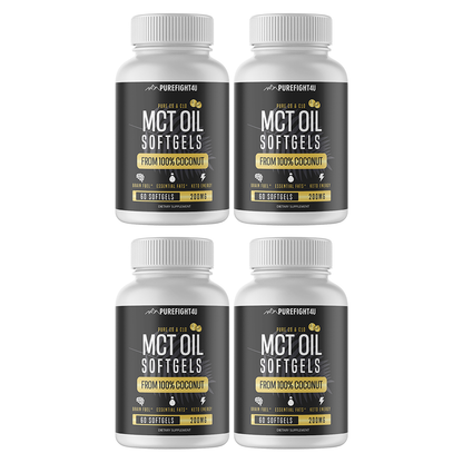 MCT Oil 200 MG 4 Bottles - 240 SoftGels