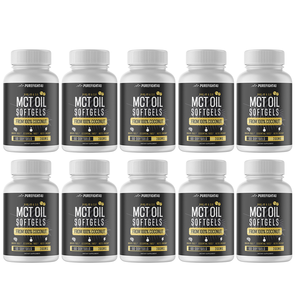 MCT Oil 200 MG 10 Bottles - 600 SoftGels