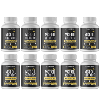 MCT Oil 200 MG 10 Bottles - 600 SoftGels