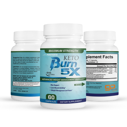 Keto Burn 5x Pills Advanced Weight  Management Support 2 month supply 30