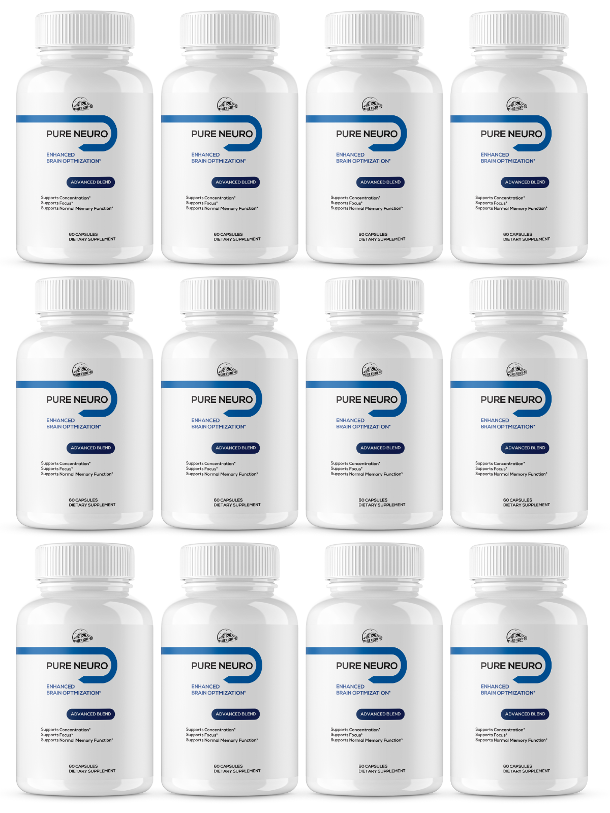 Pure Neuro Enhance Brain Optimization 12 Bottles 720 Capsules