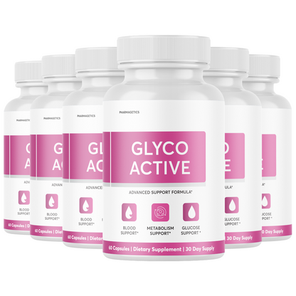 Glyco Active Advanced Blood Aid for Healthy Blood Sugar Levels - 6 Bottles