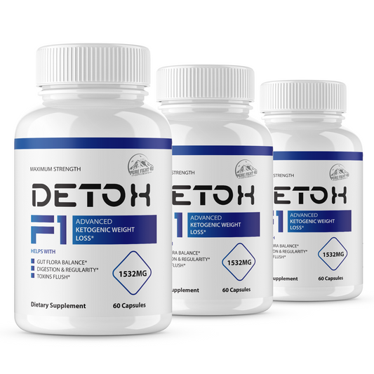 Detox F1 1532MG Advanced Ketogenic Weigh Loss - 3 Bottles 180 Capsules