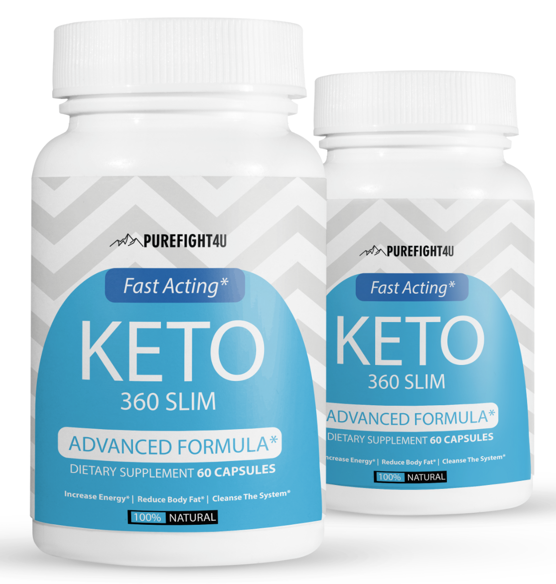 Keto 360 Slim Fast Acting Advanced Formula - 2 Bottles 120 Capsules