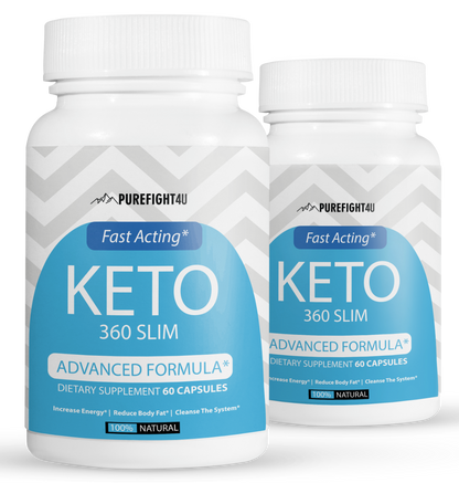 Keto 360 Slim Fast Acting Advanced Formula - 2 Bottles 120 Capsules