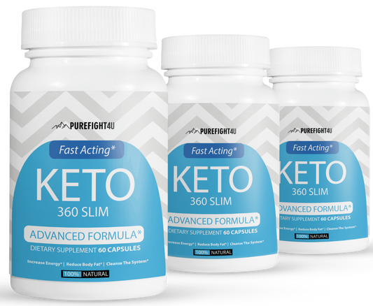 Keto 360 Slim Fast Acting Advanced Formula - 3 Bottles 180 Capsules