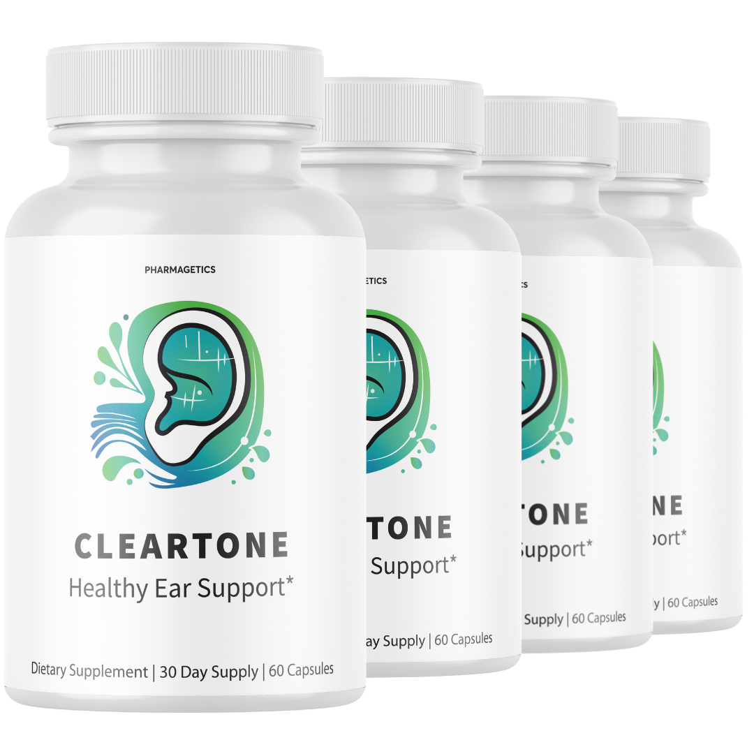 Cleartone Hearing Relief Capsules, Pills for Tinnitus Support -  4 Bottles