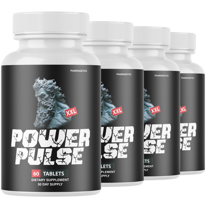 Power Pulse XXL Pills for Men Health Pills for Boosting Vitality - 4 Bottles