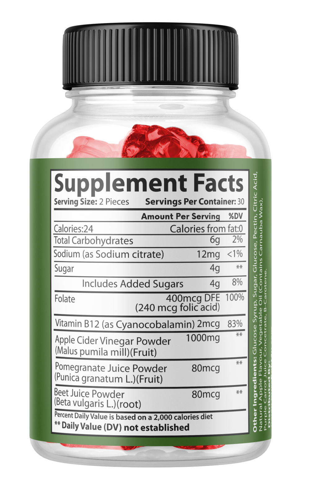 Apple Keto Dietary Supplement 5 Bottles 300 Gummies