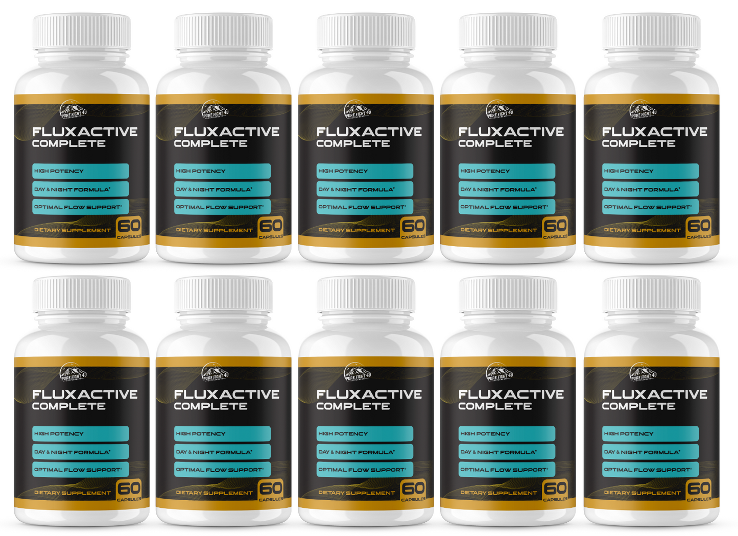 Fluxactive Complete Dietary Supplement 10 Bottles 600 Capsules