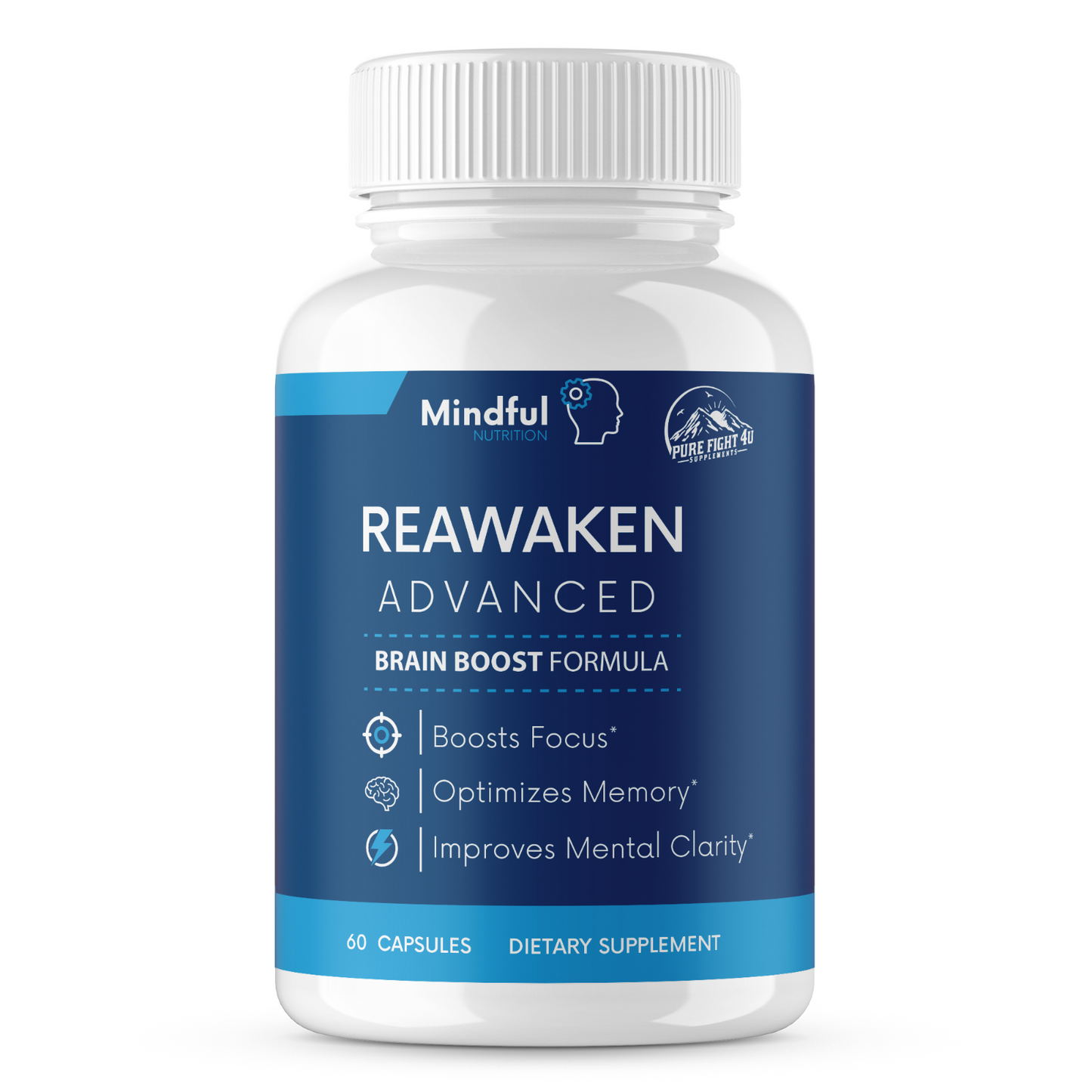 Reawaken Advanced Brain Boost Formula 5 Bottles 300 Capsules