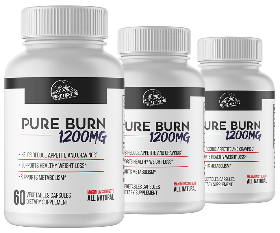 Pure Burn 1200mg Dietary Supplement - 3 Bottles 180 Capsules