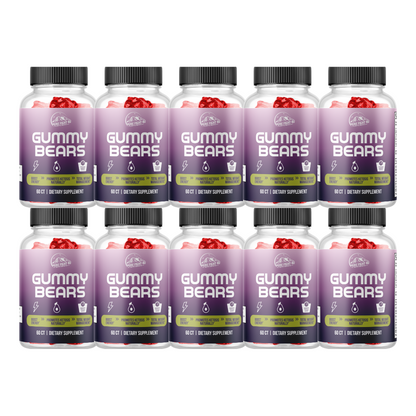 Gummy Bears Boost Weight Loss & Health Support 10 Bottles 600 Gummies