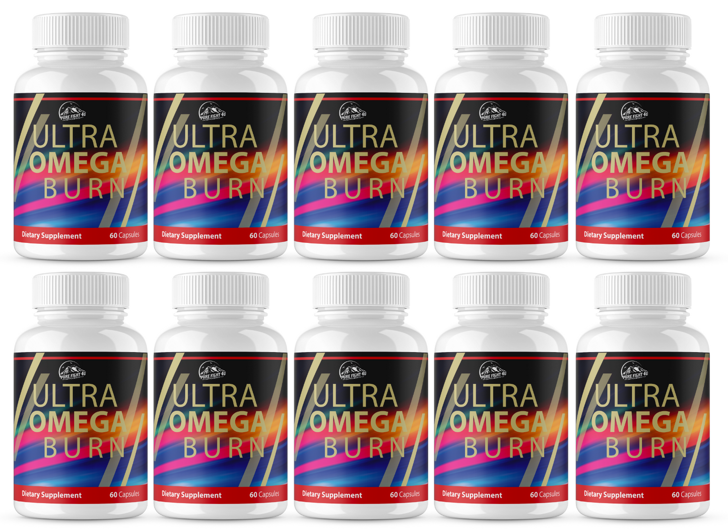 Ultra Omega Burn Dietary Supplement - 10 Bottles 600 Capsules