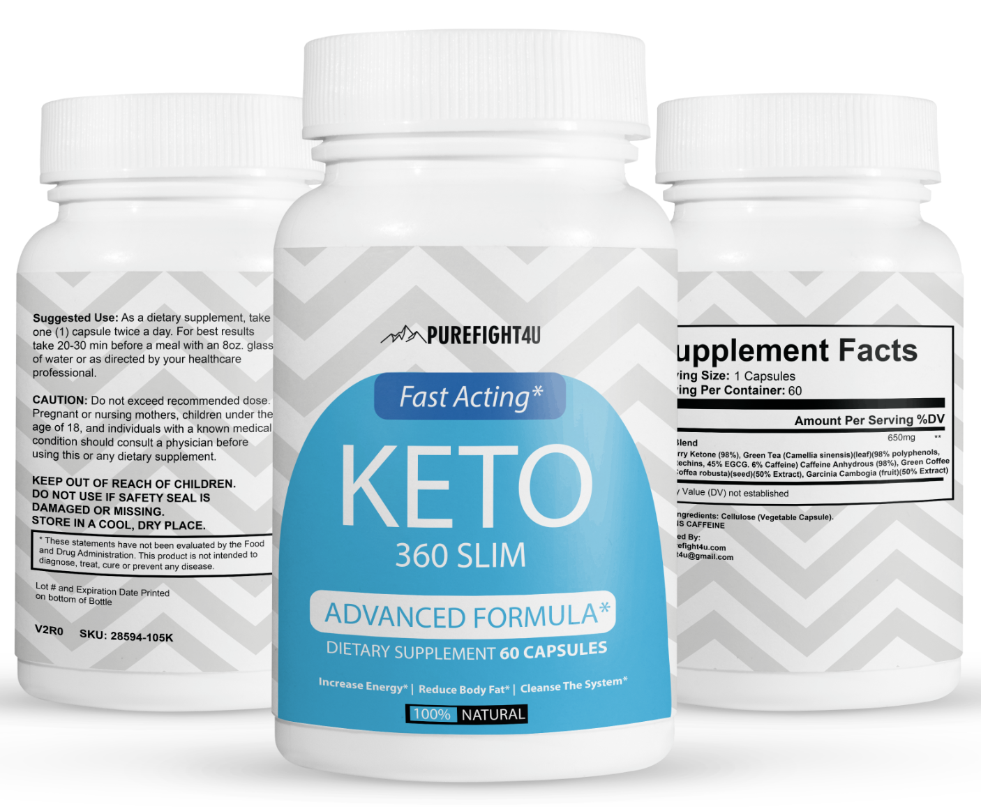 Keto 360 Slim Fast Acting Advanced Formula - 60 Capsules