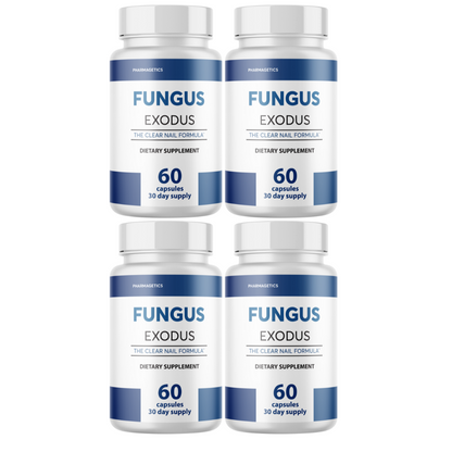 Fungus Exodus Clear Nail Formula 4 Bottles 240 Capsules