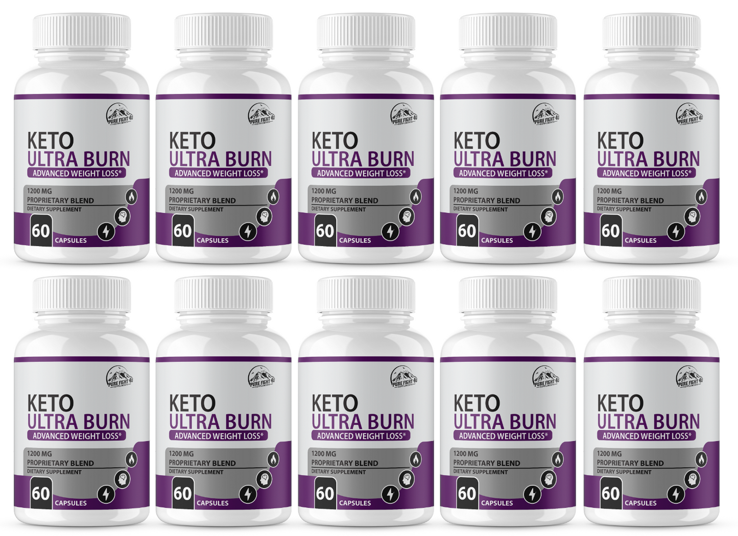 Keto Ultra Burn Advanced Weight Loss 10 Bottles 600 Capsules