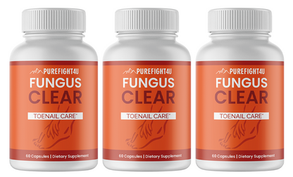 Fungus Clear Toe Nail Care - 3 Bottles 180 Capsules