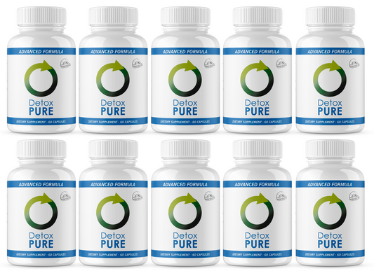 Detox Pure Advanced Formula Dietary Supplement - 10 Bottles 600 Capsules