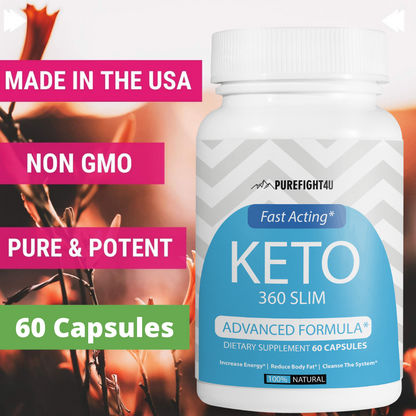 Keto 360 Slim Fast Acting Advanced Formula - 4 Bottles 240 Capsules