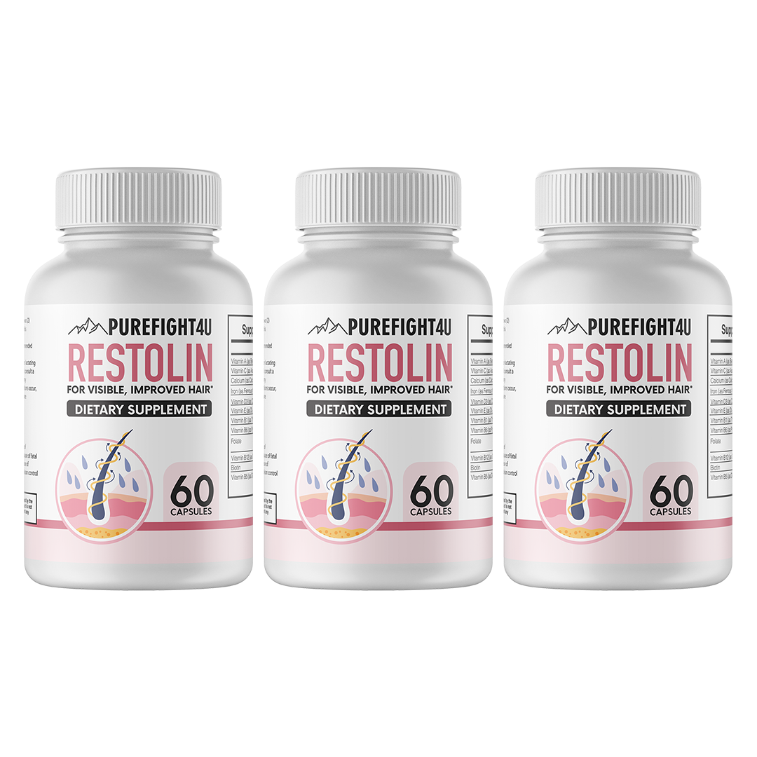 Restolin Hair Skin and Nails Supplement 3 Bottles 180 Capsules