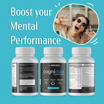 CogniMax Cognitive Support - 2 Bottles 120 Capsules