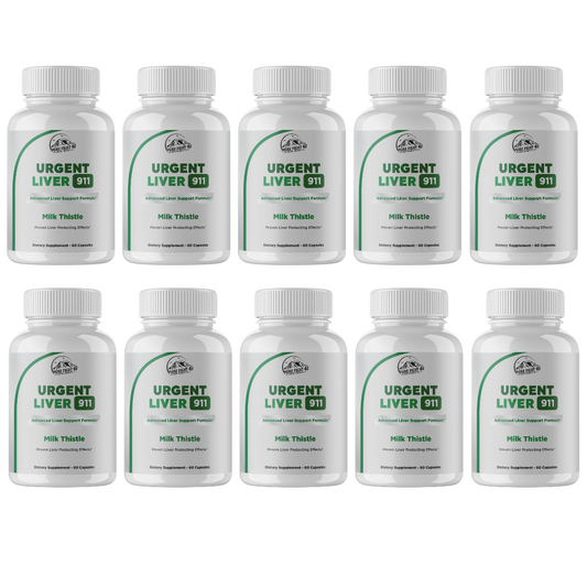 Urgent Liver 911 Advanced Liver Support Formula 10 Bottles 600 Capsules