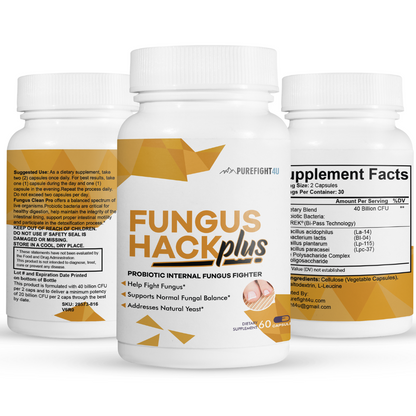 Fungus Hack Plus Probiotic Internal Fungus Fighter- 10 Bottles - 600 capsules