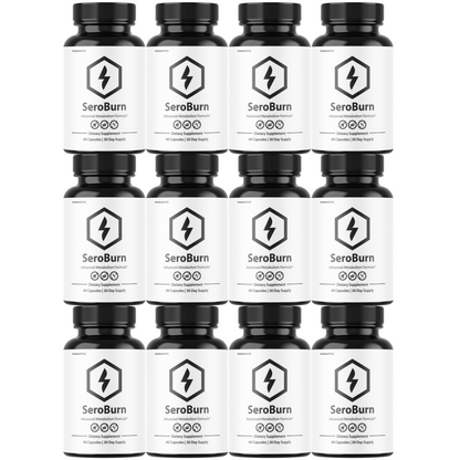 SeroBurn Fat Burning Pills Advanced Weight Loss & Appetite Control - 12 Bottles