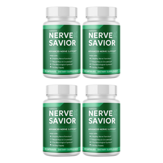 Nerve Savior Advanced Nerve Support 4 Bottles 240 Capsules