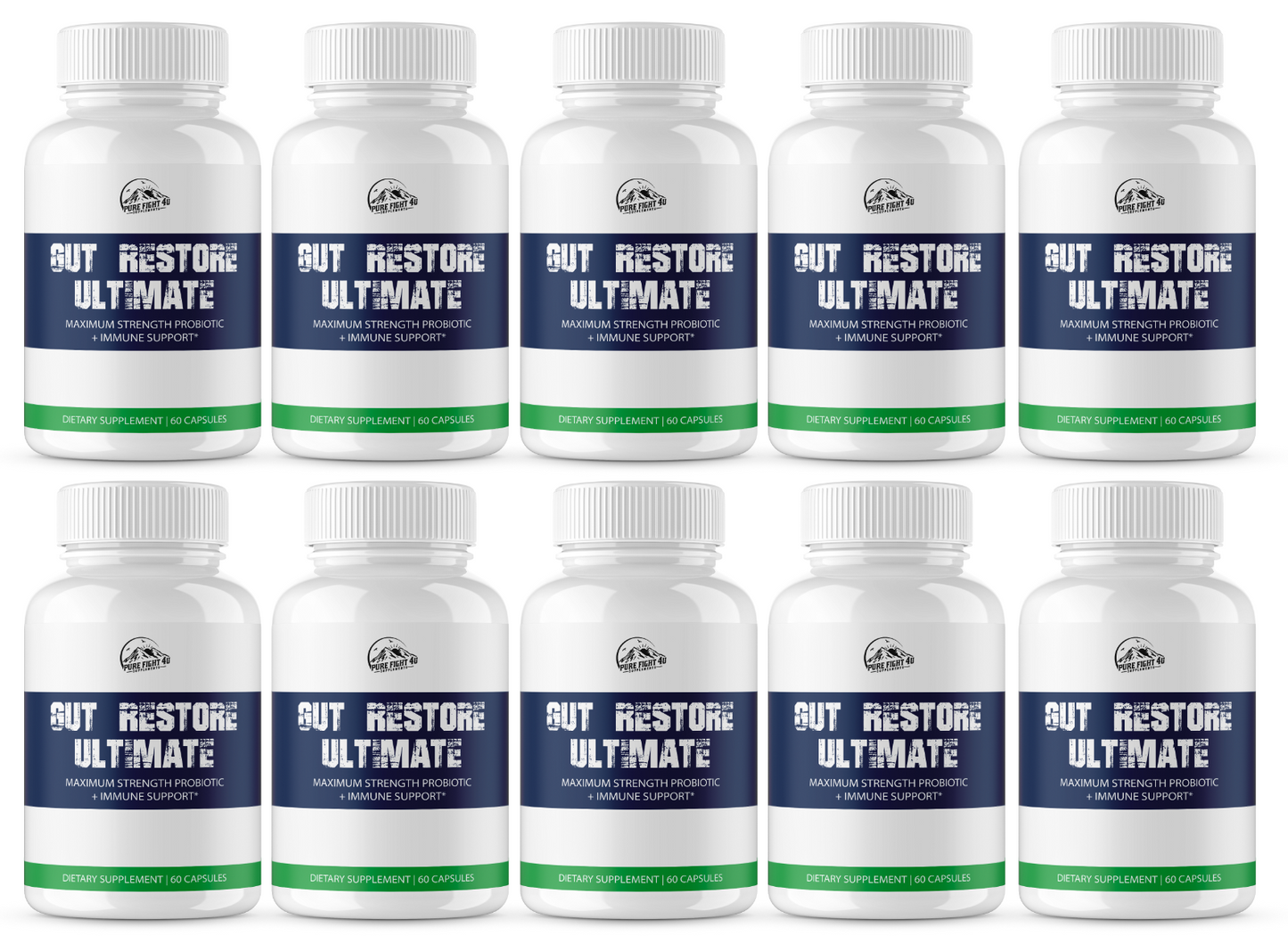 Gut Restore Ultimate Probiotic 10 Bottles 600 Capsules