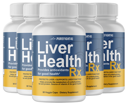 Liver Health RX Formula Supplement Pure Health 5 Bottles 300 Capsules