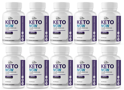 Keto Now Ketogenic Weight Loss Support - 10 Bottles 600 Capsules