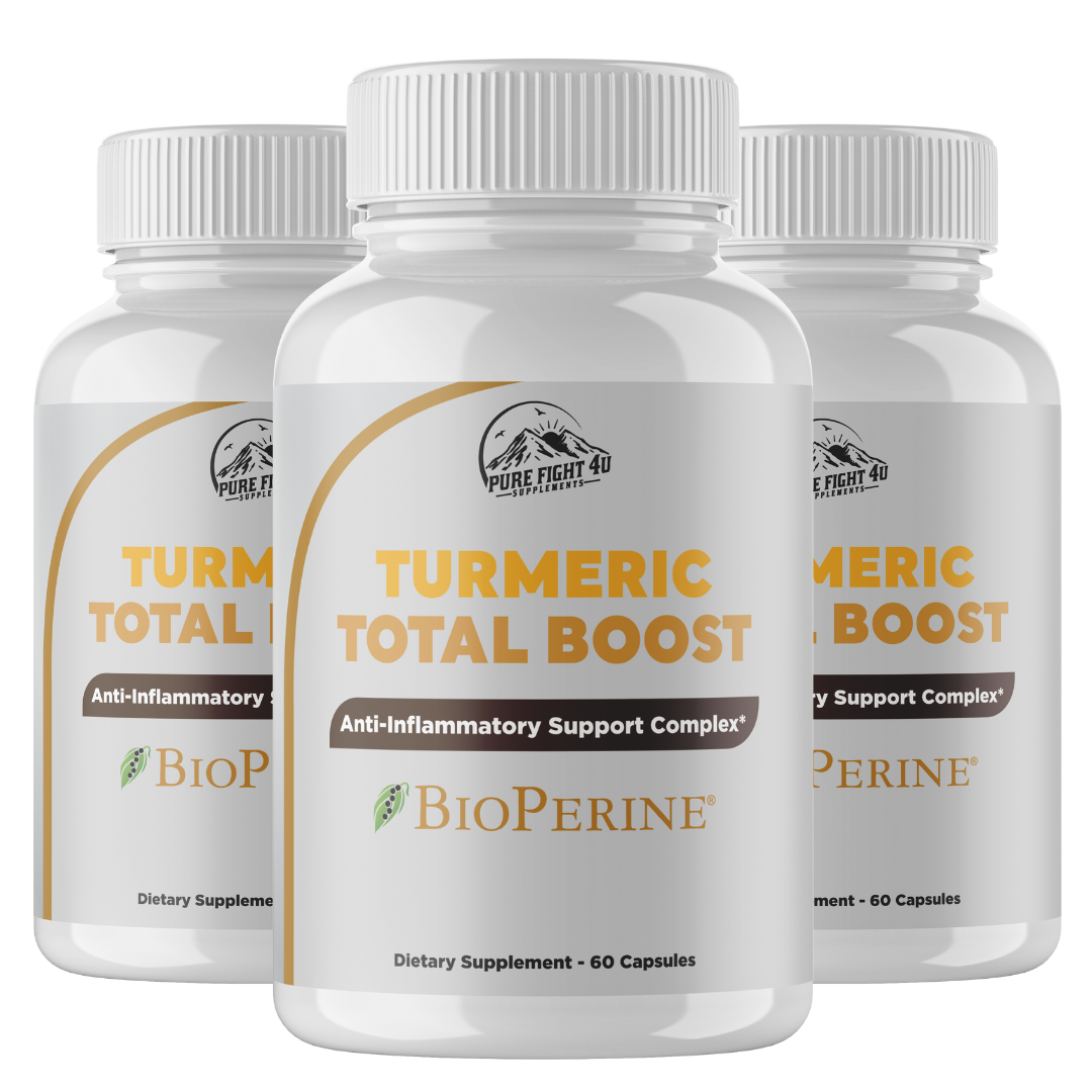 Turmeric Total Boost Anti-Inflammatory Support Complex 3 Bottles 180 Capsules