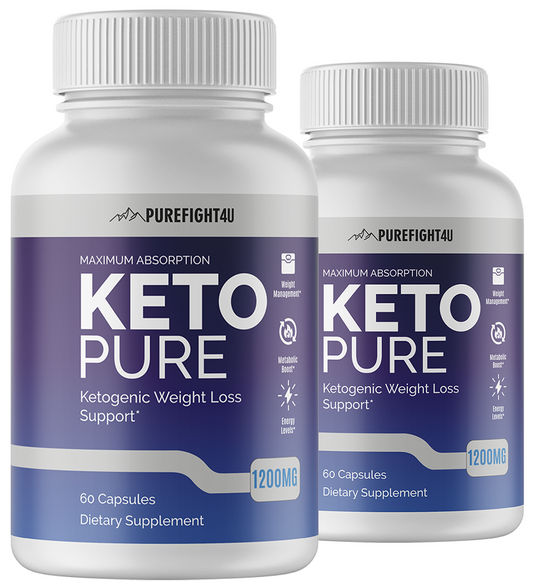 Keto Pure Ketogenic Weight Loss Support - 2 Bottles 120 Capsules