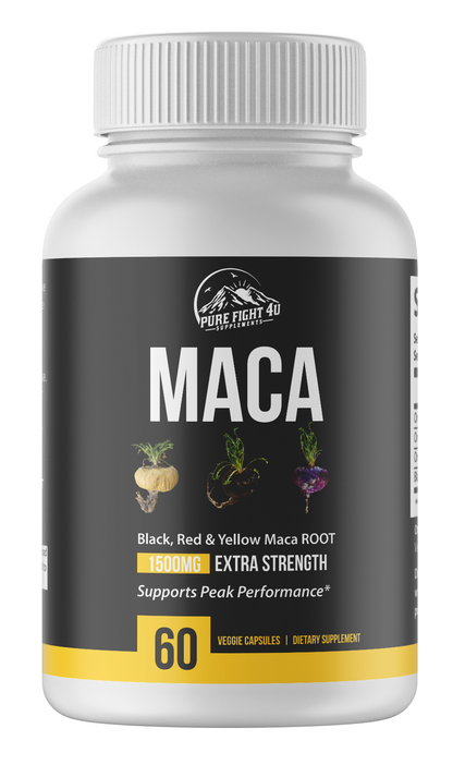 Maca Black, Red,  & Yellow Maca Root 1500mg - 60 Capsules