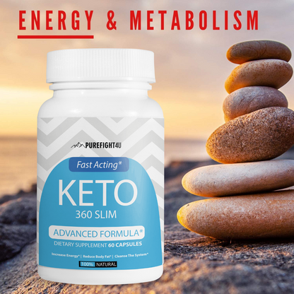 Keto 360 Slim Fast Acting Advanced Formula - 3 Bottles 180 Capsules