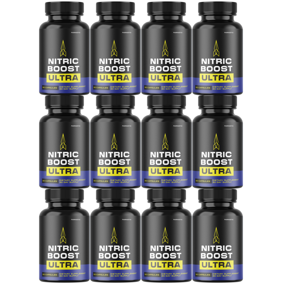 Nitric Boost Ultra For Men ED Organic Charge Supplement - 12 Bottles