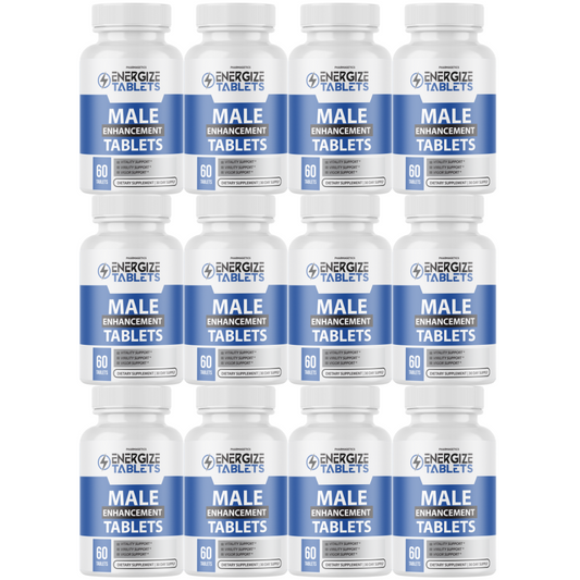 Energize Male Tablets, Tablets to Support Vitality and Virility - 12 Bottles