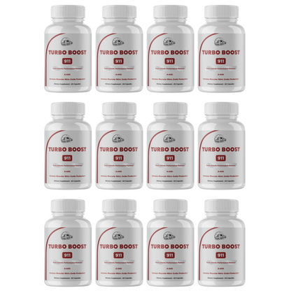 Turbo Boost 911 Peak Athletic Performance Formula 12 Bottles 720 Capsules