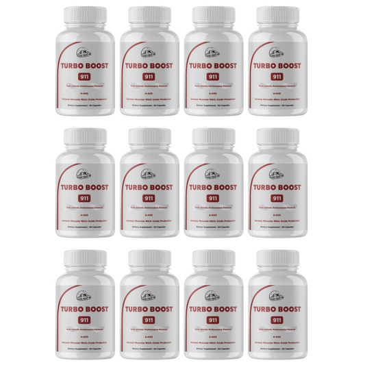 Turbo Boost 911 Peak Athletic Performance Formula 12 Bottles 720 Capsules