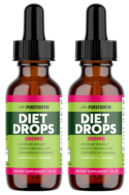 Diet Drops 200 MG Dietary Supplement  1 FL. OZ 2 Bottles