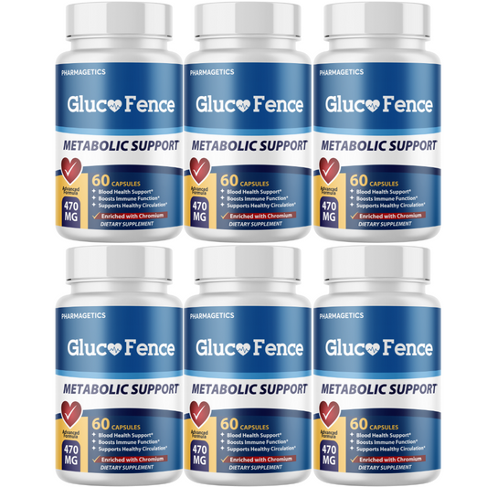 GlucoFence Metabolic Support and Blood Health Support 6 Bottles 360 Capsules