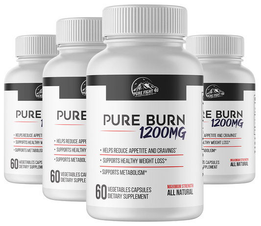 Pure Burn 1200mg Dietary Supplement - 4 Bottles 240 Capsules