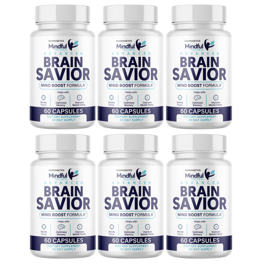 Mindful Wellness Brain Savior - Mind Boost Formula Capsules 6 Bottles 360 Caps