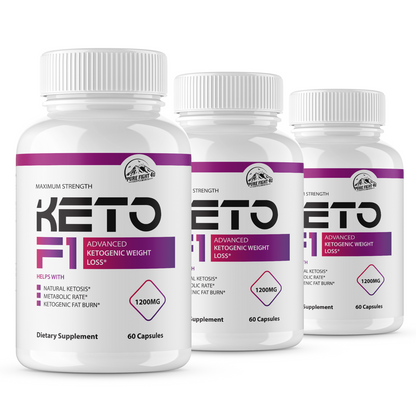 Keto F1 Pills Advanced Ketogenic Weight Loss - 3 Bottles 180 Capsules