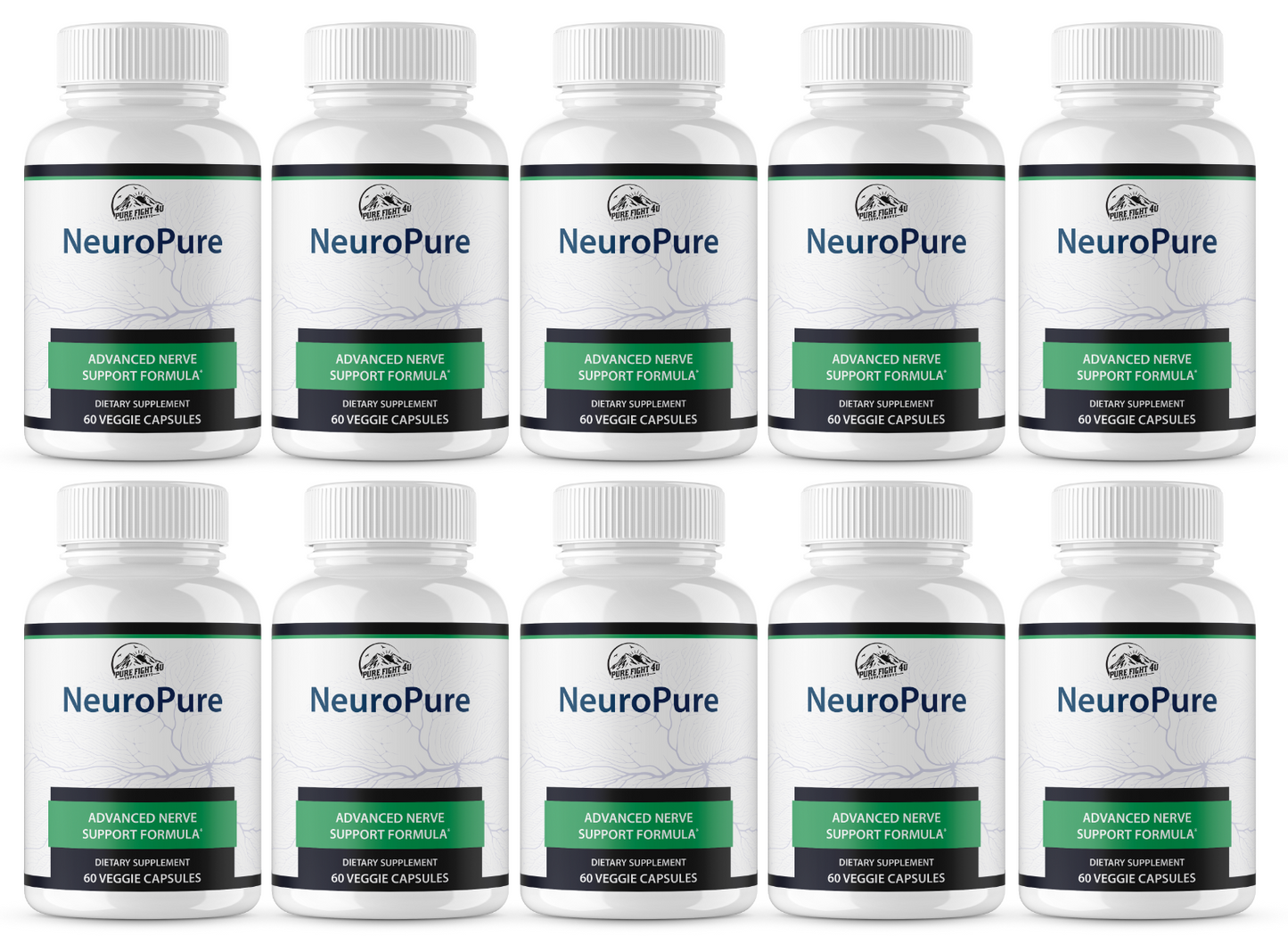 Neuro Pure Advanced Nerve Support Formula - 10 Bottles 600 Capsules