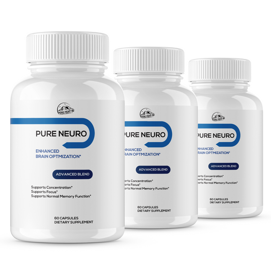 Pure Neuro Enhance Brain Optimization 3 Bottles 180 Capsules