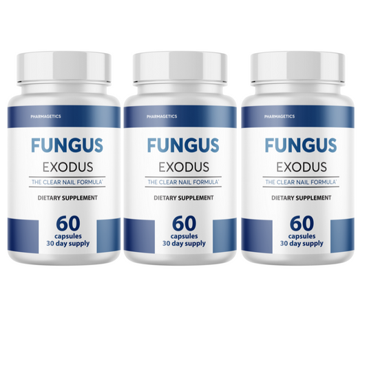 Fungus Exodus Clear Nail Formula 3 Bottles 180 Capsules