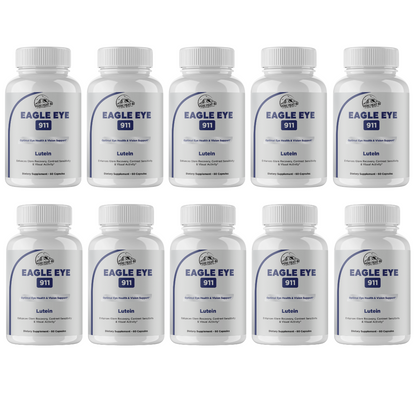 Eagle Eye 911 Optimal Eye Health & Vision Support 10 Bottles 600 Capsules